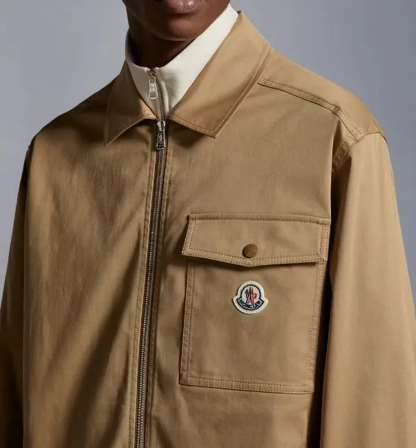 MONCLER  |Gabardine Zip-Up Shirt