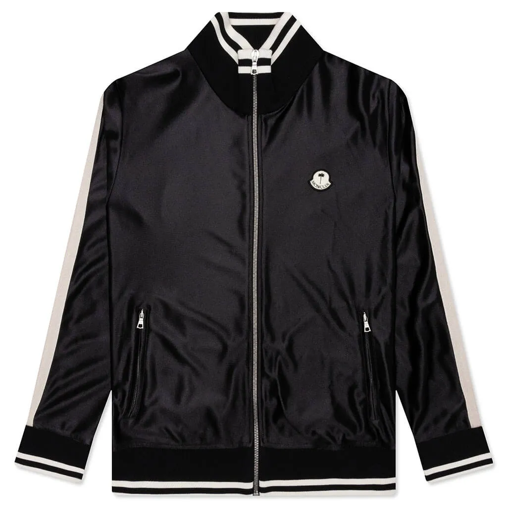 Moncler Genius x Palm Angels Shiny Zip-Up Sweatshirt - Black