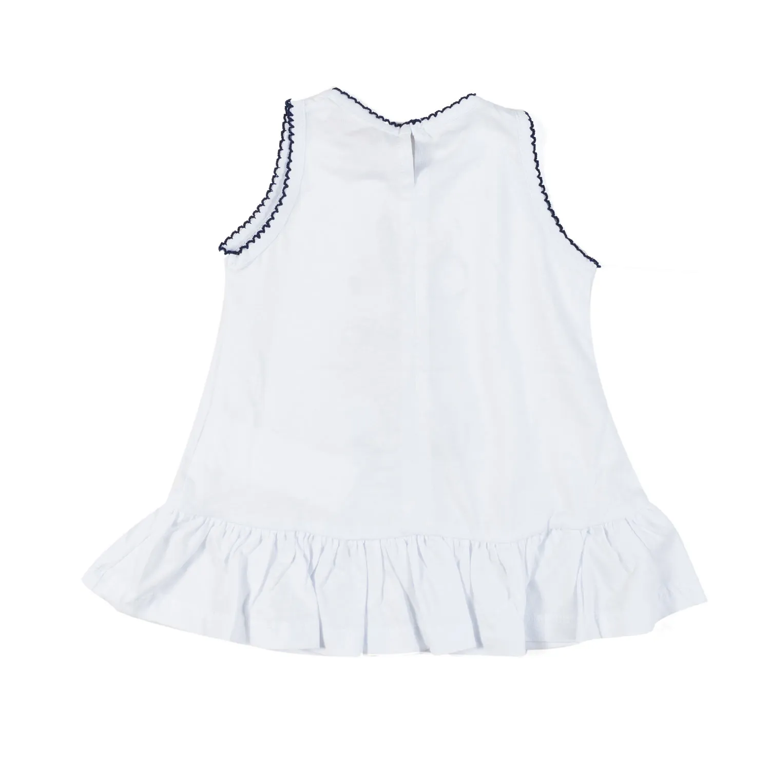 Monnalisa White Minnie Mini Dress For Baby Girls