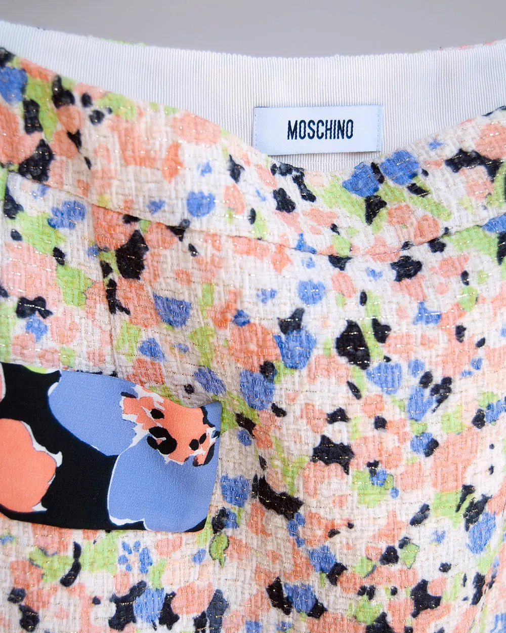 Moschino floral lurex skirt