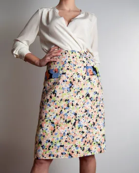 Moschino floral lurex skirt