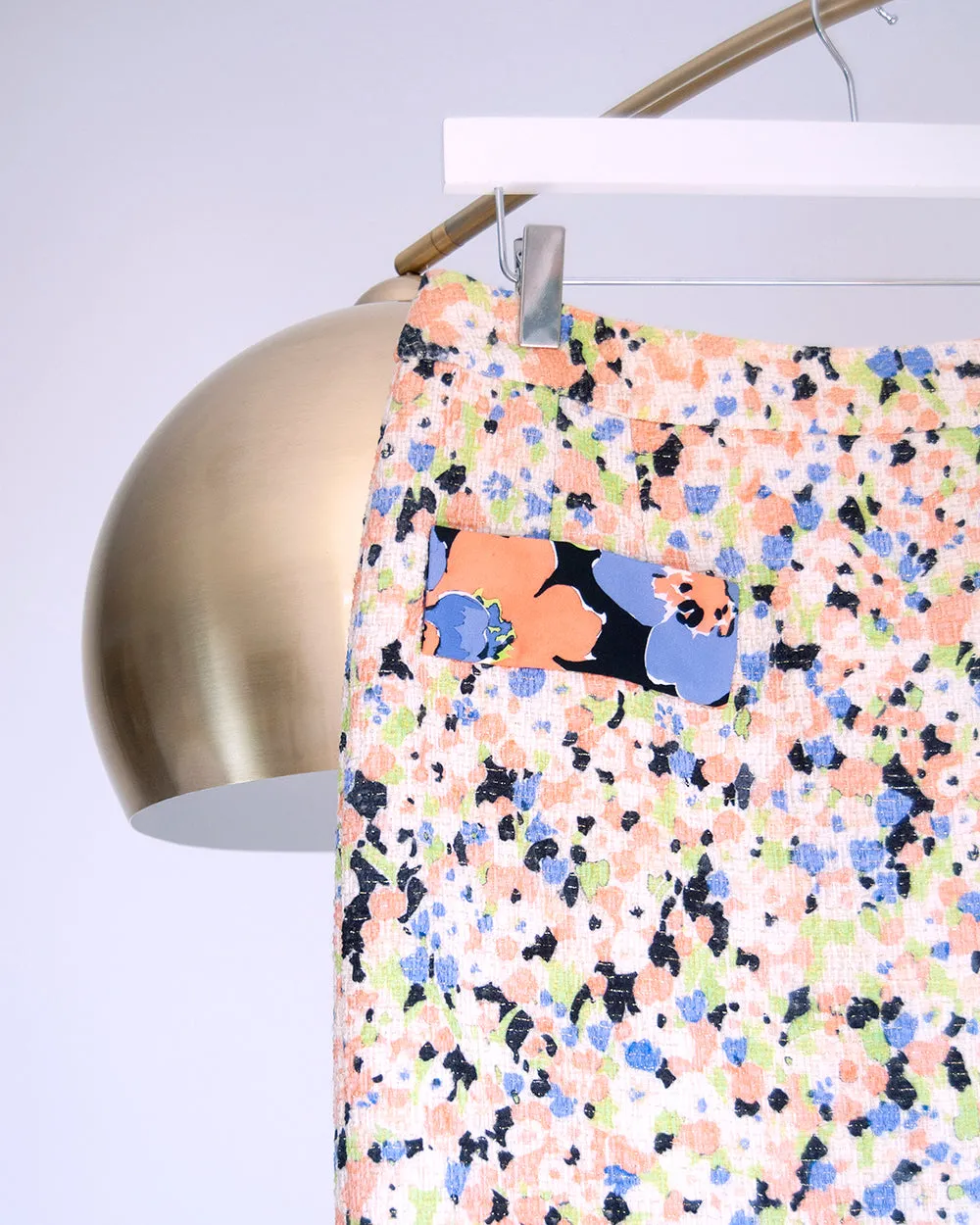 Moschino floral lurex skirt