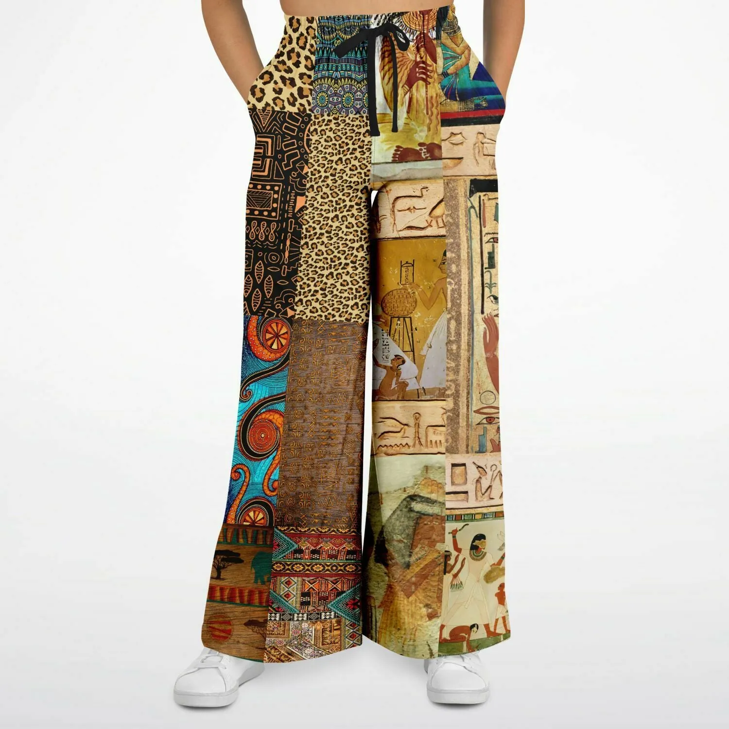 Mother Lode African Print Eco-Poly Stretchy Phat Bellbottoms