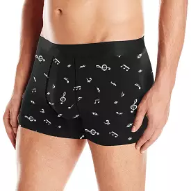 musical note blouse white on black Men's Boxer Briefs with Merged Design (Model  L10)