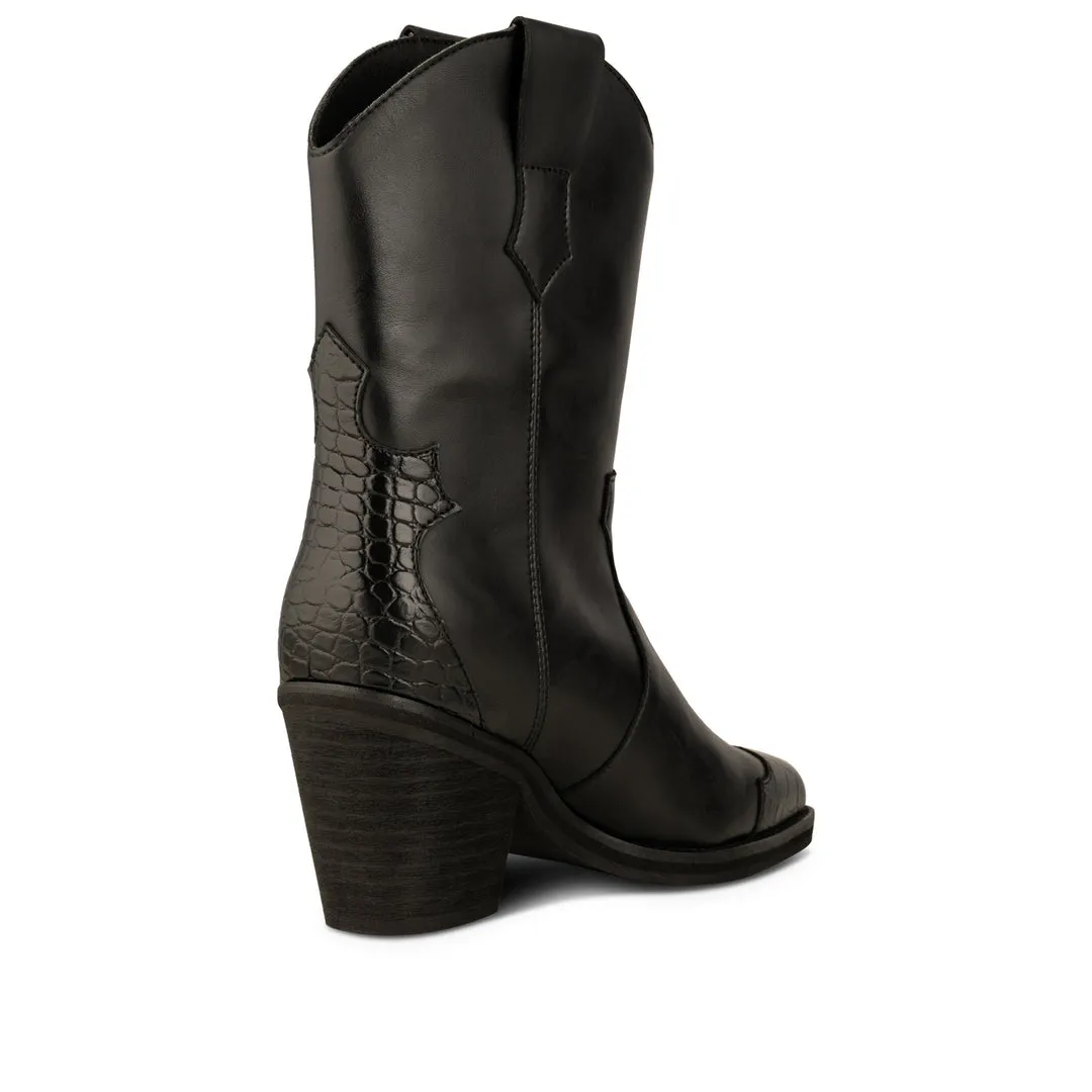 Nancy Western Boot Black