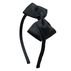 Olilia Hard Hairband Medium London Bow Black