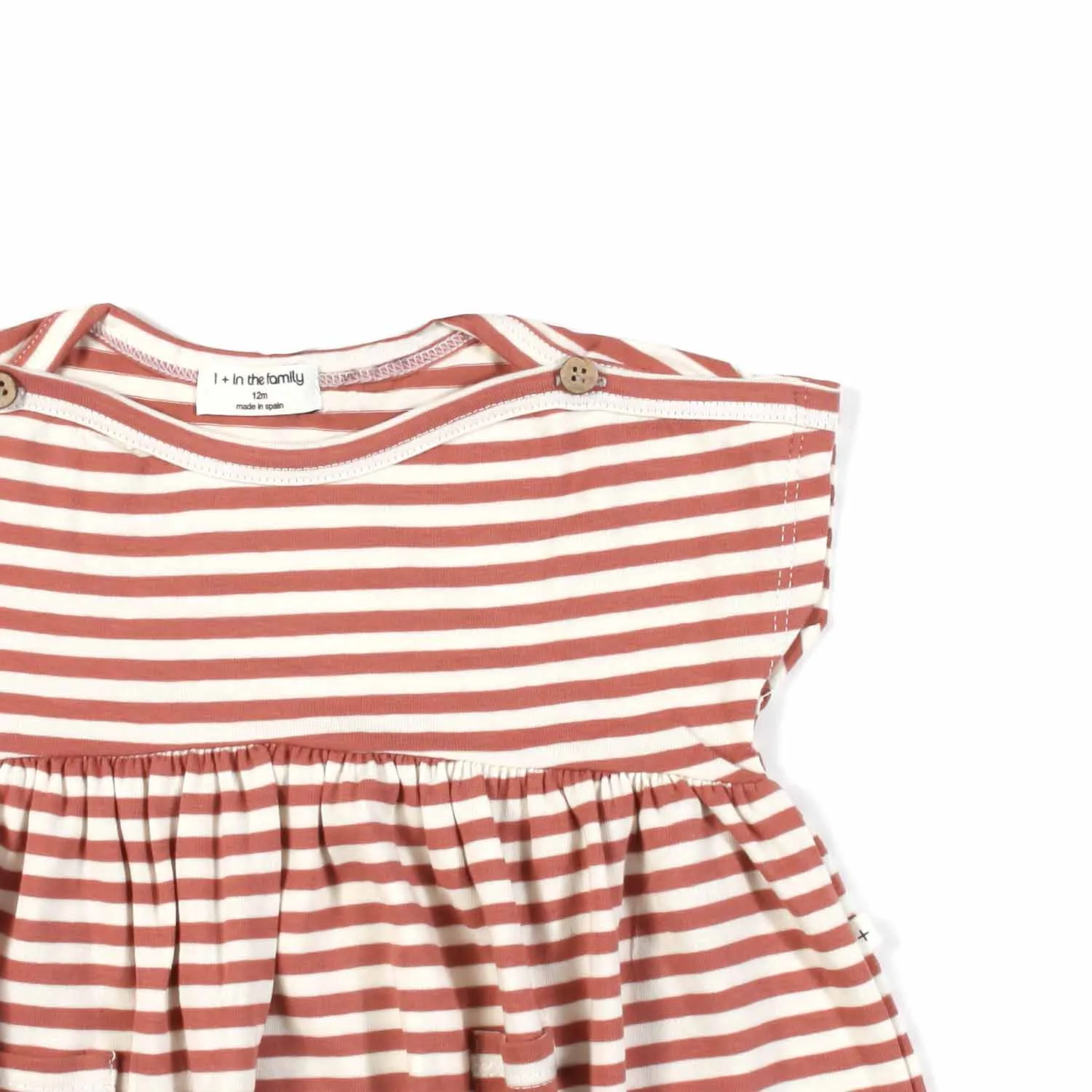 One More In The Family Lia Cedar Orange And White Striped Mini Dress