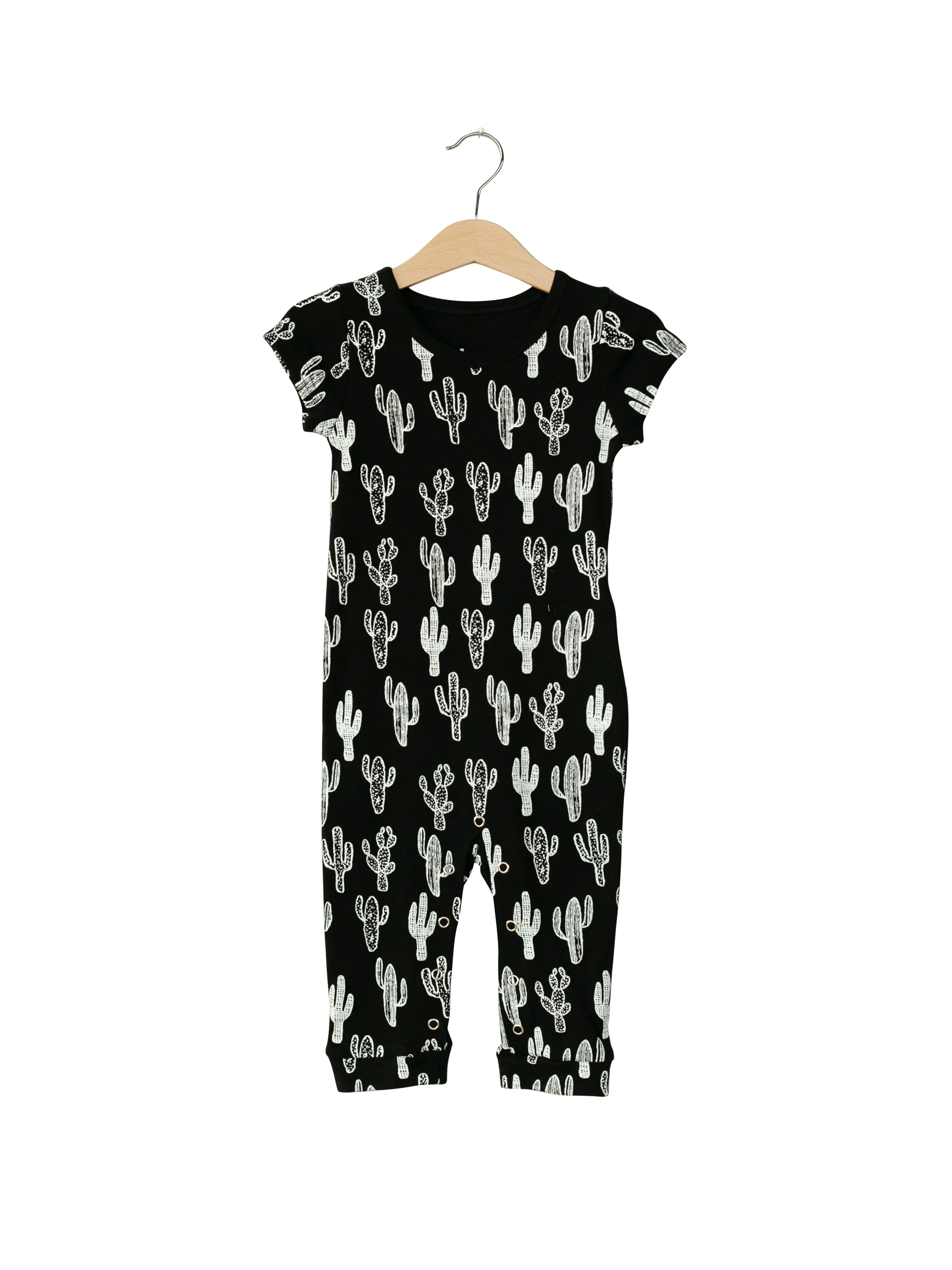 Organic Short Sleeve Jumpsuit with Explorer Back -  Prints