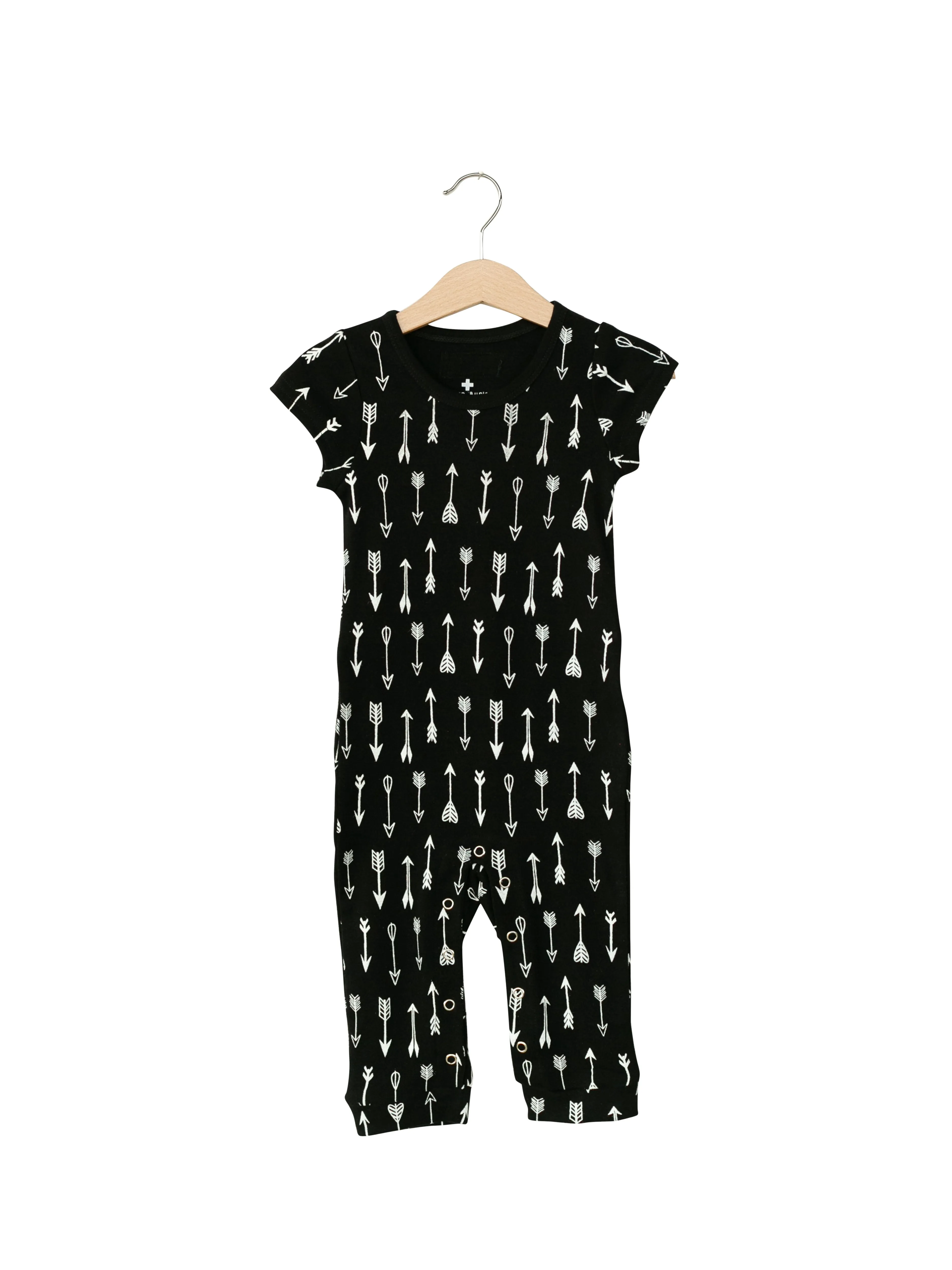 Organic Short Sleeve Jumpsuit with Explorer Back -  Prints