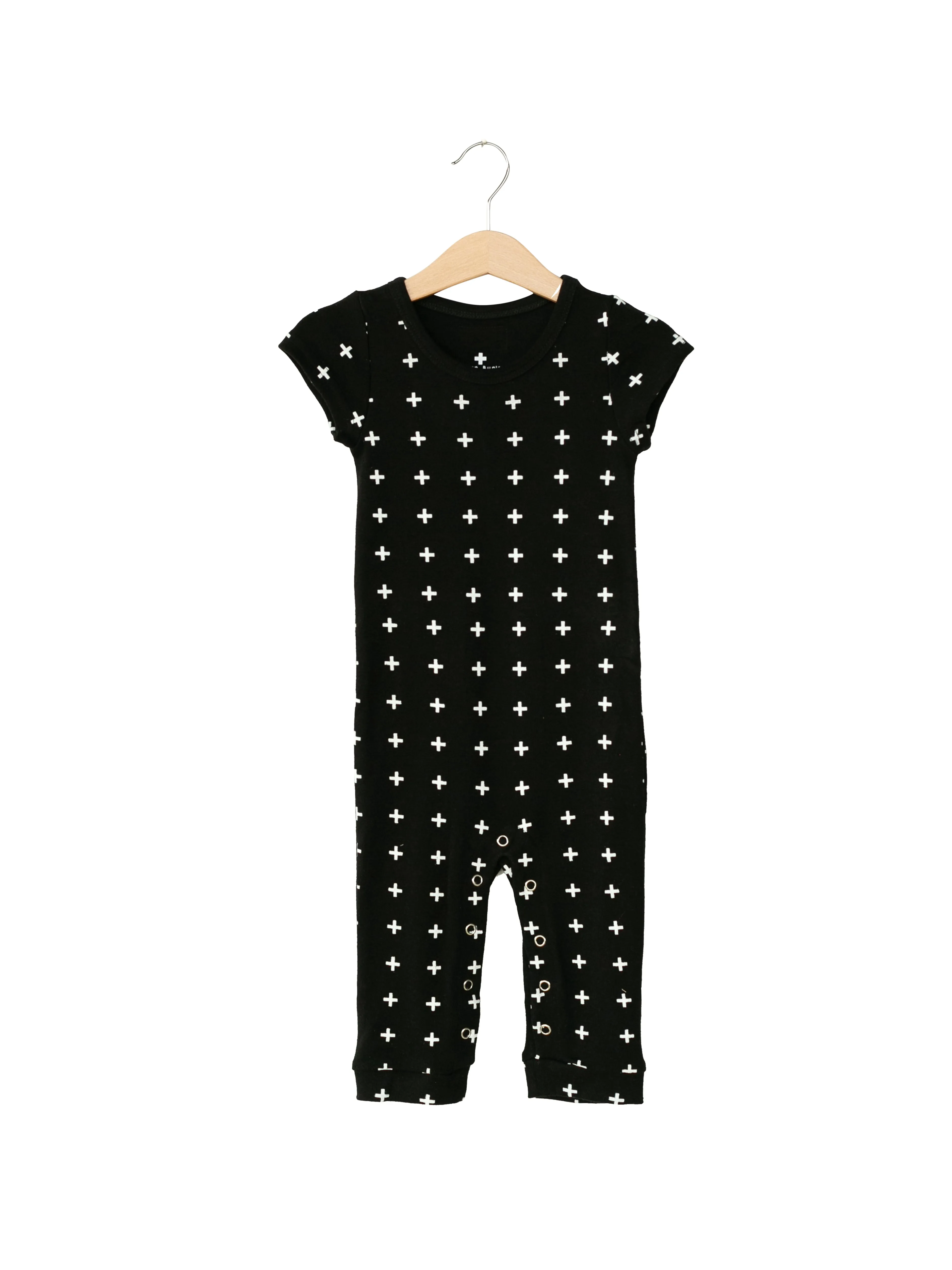 Organic Short Sleeve Jumpsuit with Explorer Back -  Prints