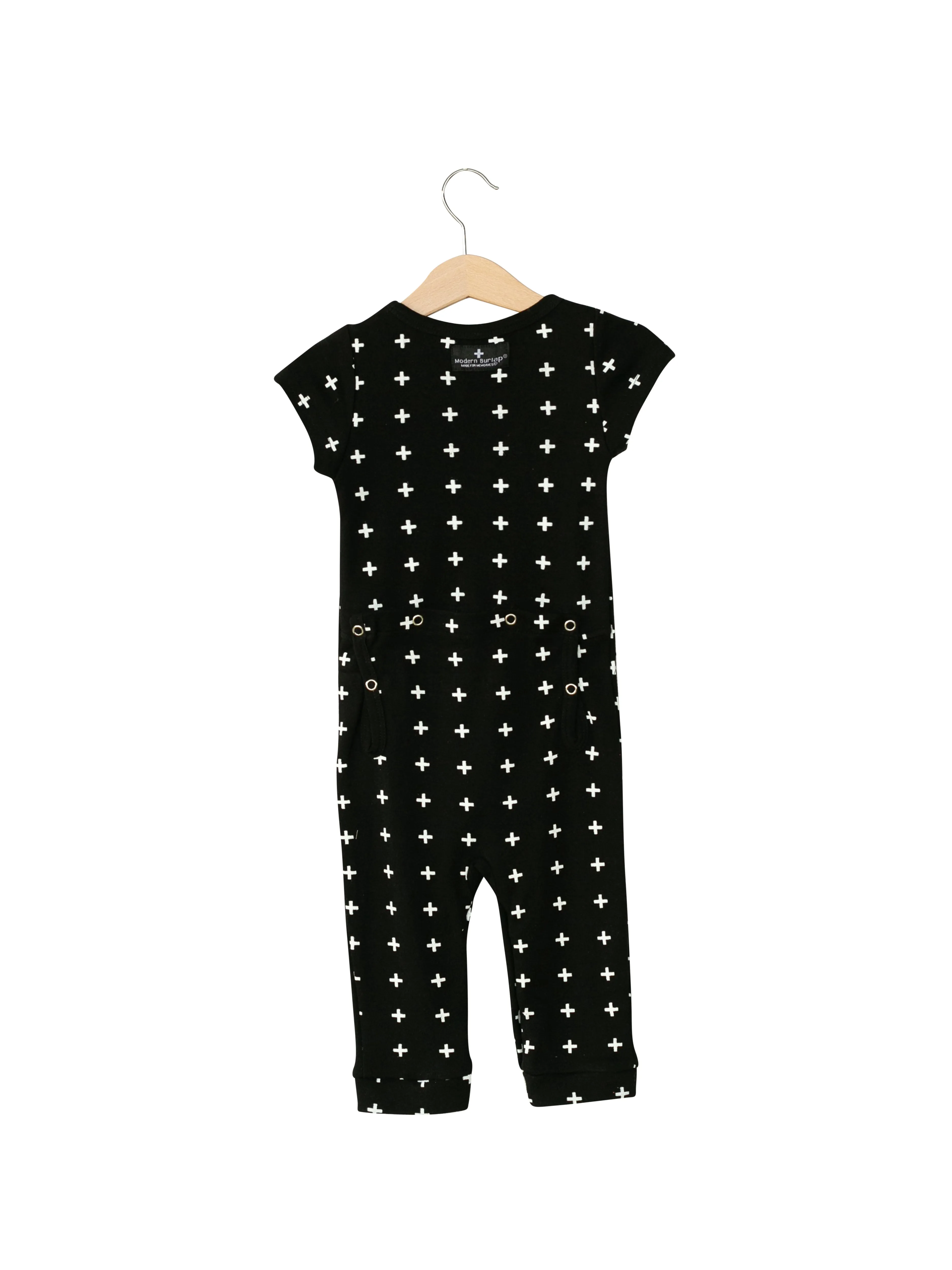 Organic Short Sleeve Jumpsuit with Explorer Back -  Prints