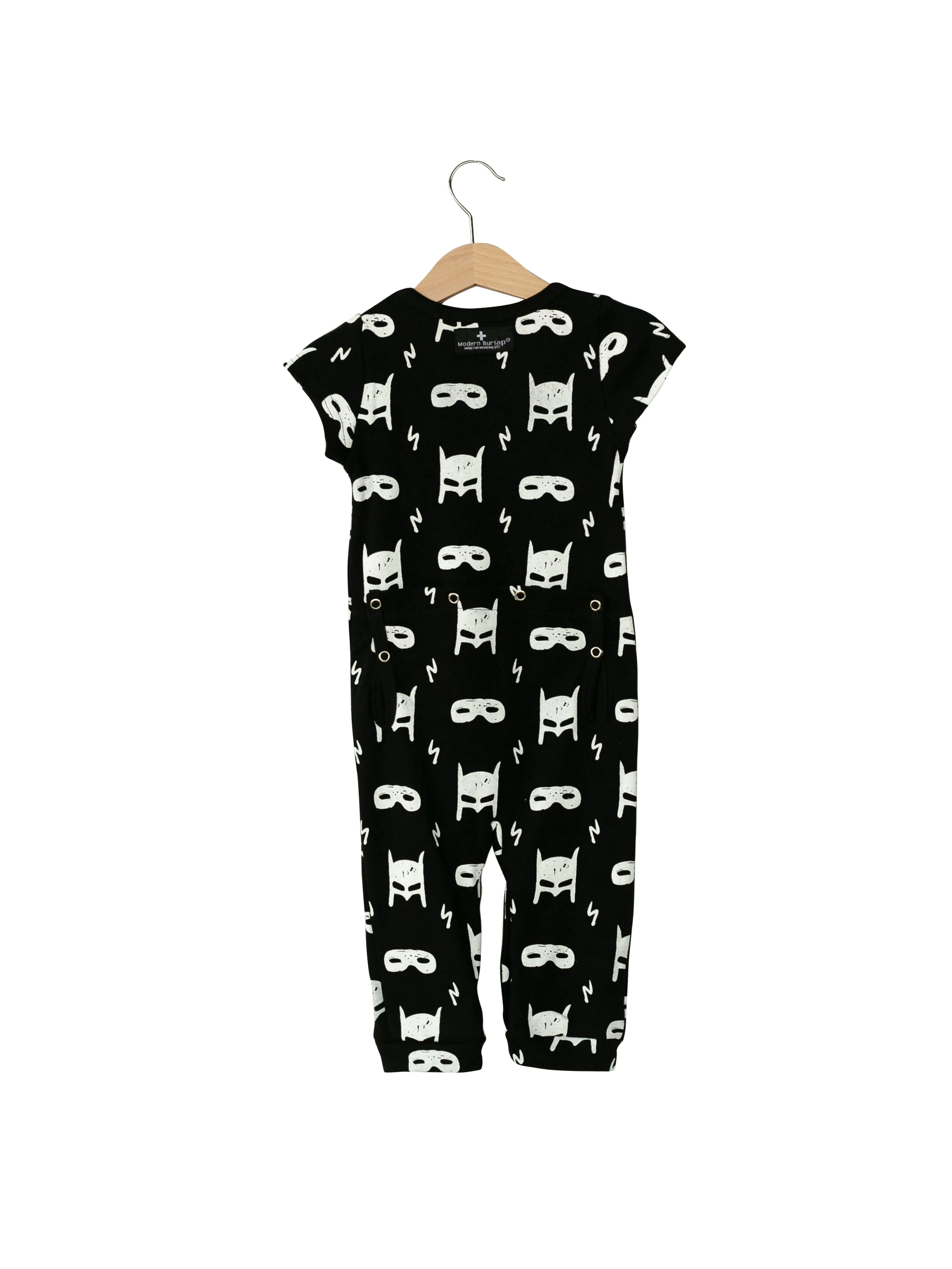 Organic Short Sleeve Jumpsuit with Explorer Back -  Prints