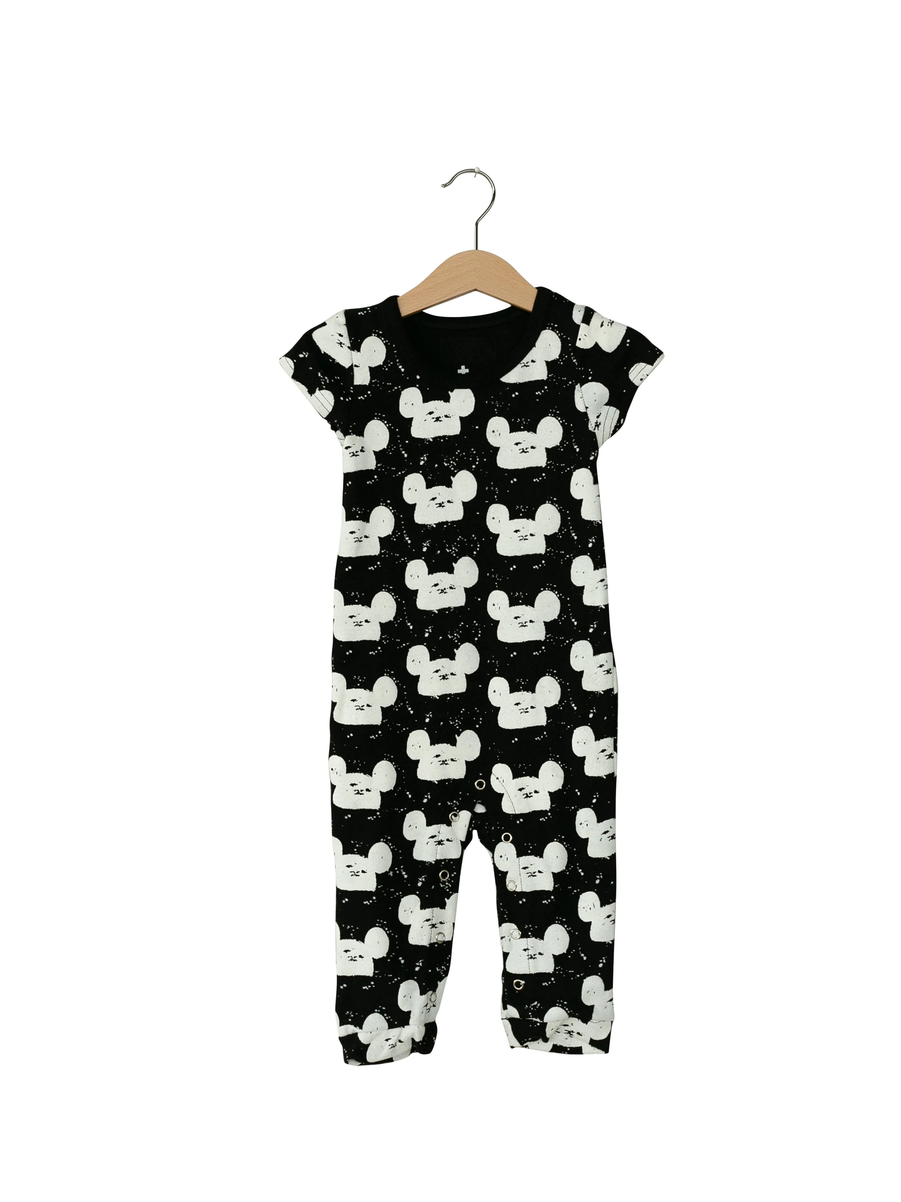 Organic Short Sleeve Jumpsuit with Explorer Back -  Prints