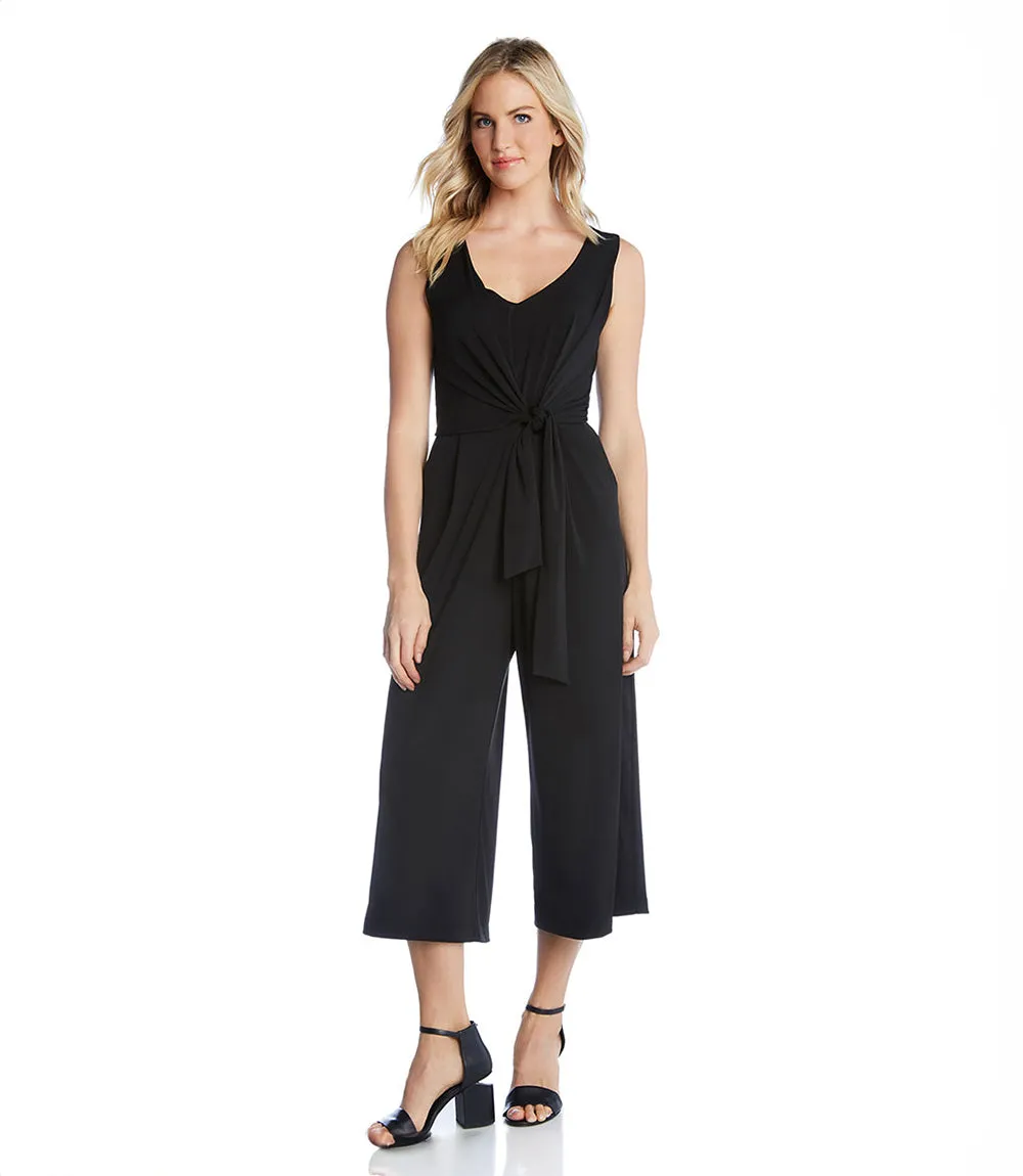 Petite Size Tie-Front Travel Jumpsuit