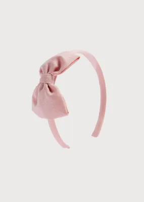 Pink Linen Big Bow Hairband