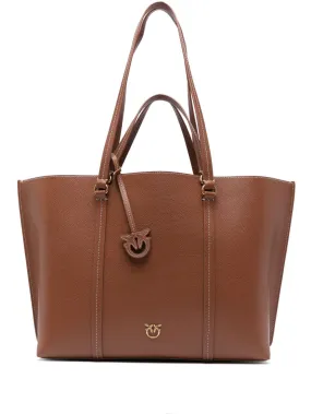 PINKO large Love-Birds tote bag - Brown