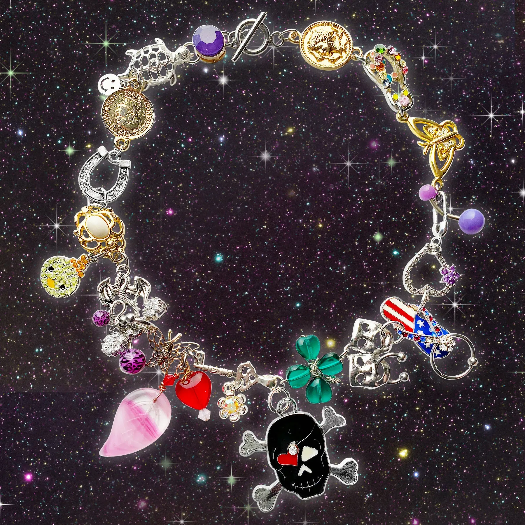 Pirates Booty Vintage Remix Charm Necklace