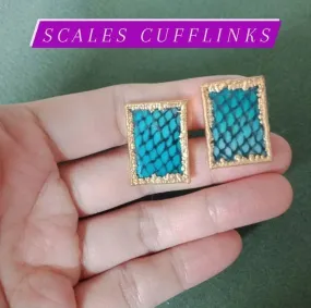 Porcelain scales cufflinks