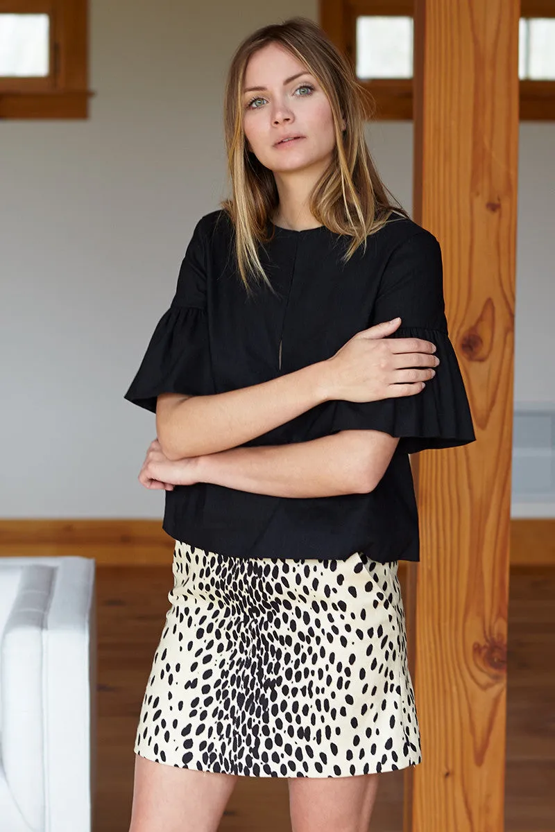 Pull Tab Skirt - Leopard