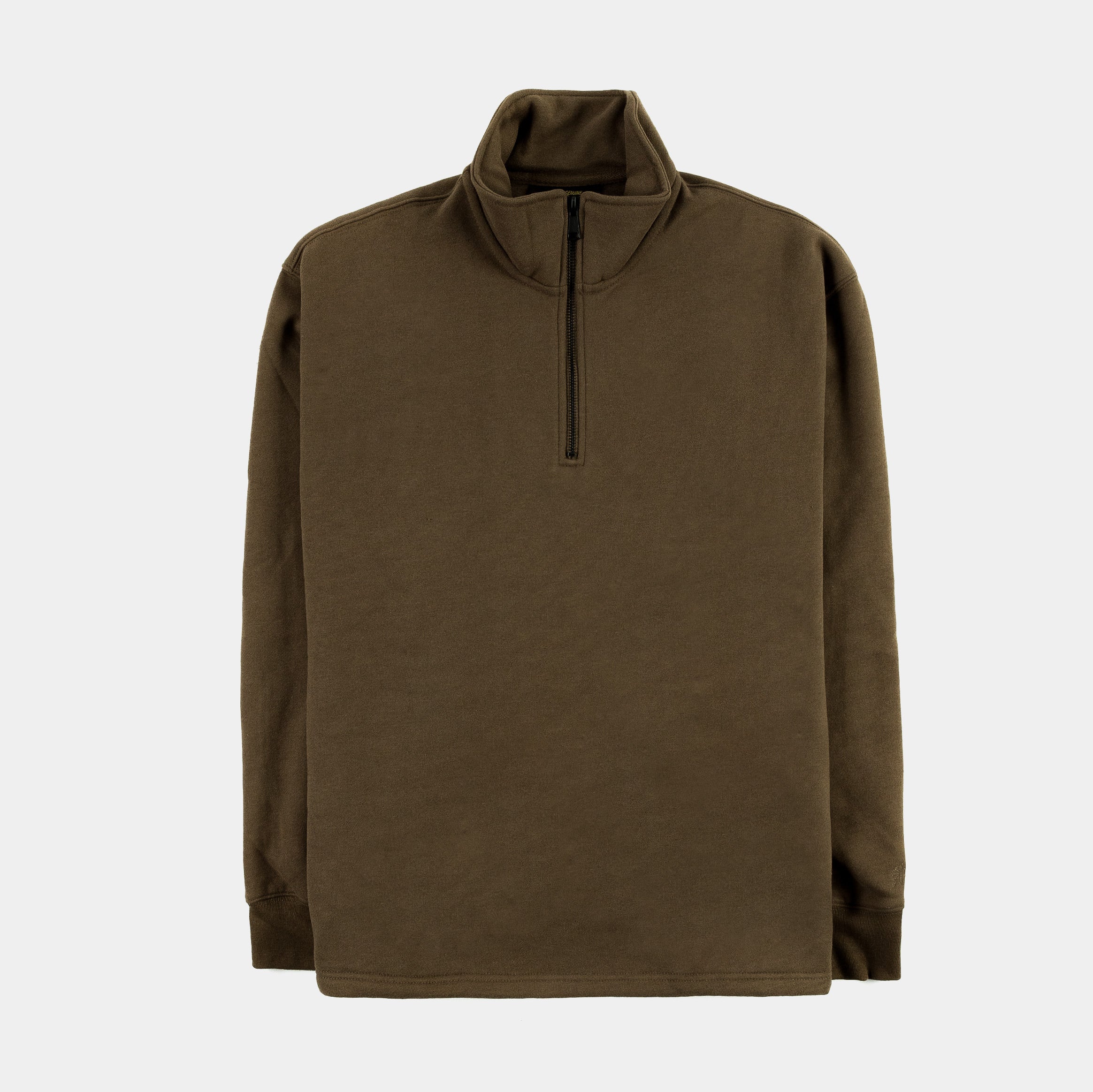 Quarter Zip Mens Pullover (Brown)