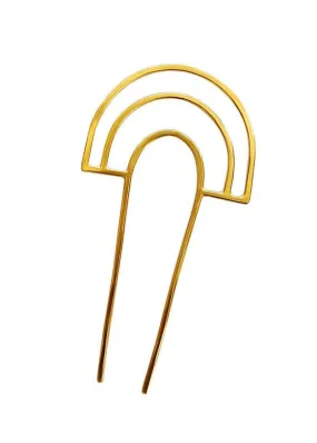 Rainbow Hairpin - Brass