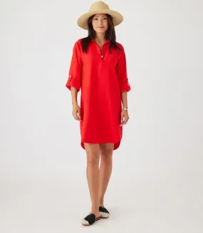 Roll Tab Sleeve Shirtdress