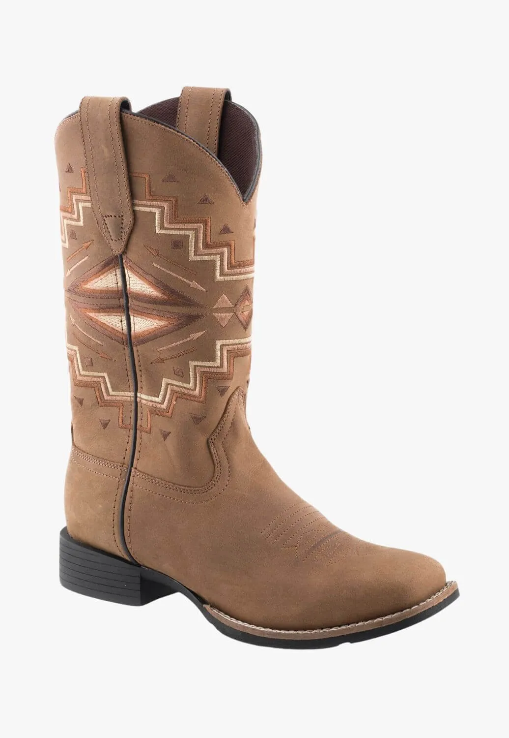 Roper Womens Monterey Aztec Square Toe Top Boot