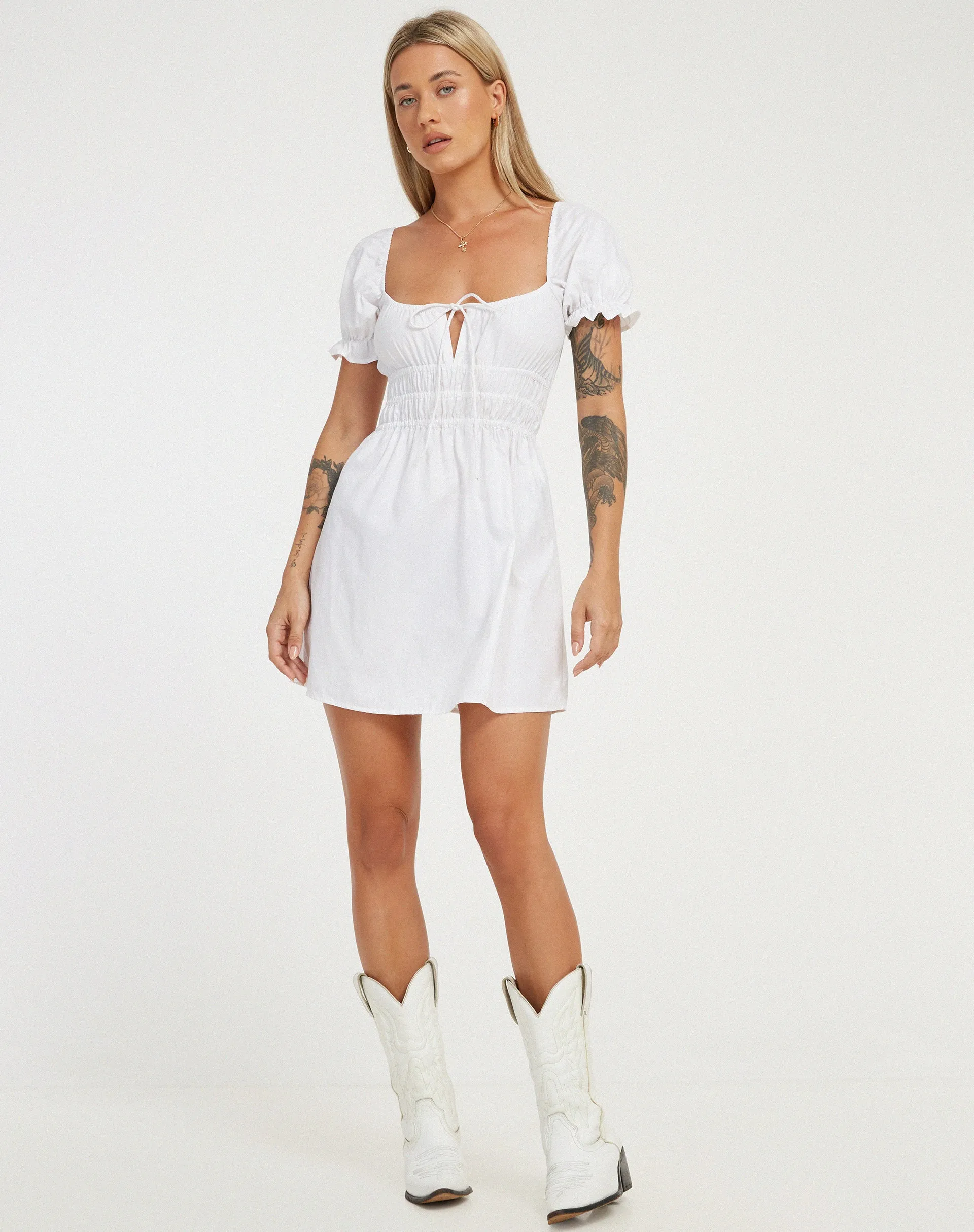 Rosmilly Mini Dress in White