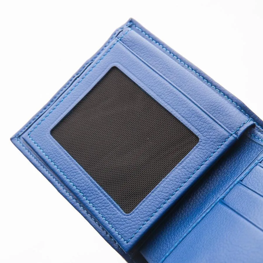 Royal Blue Real Crocodile Tail Skin Mens Wallets