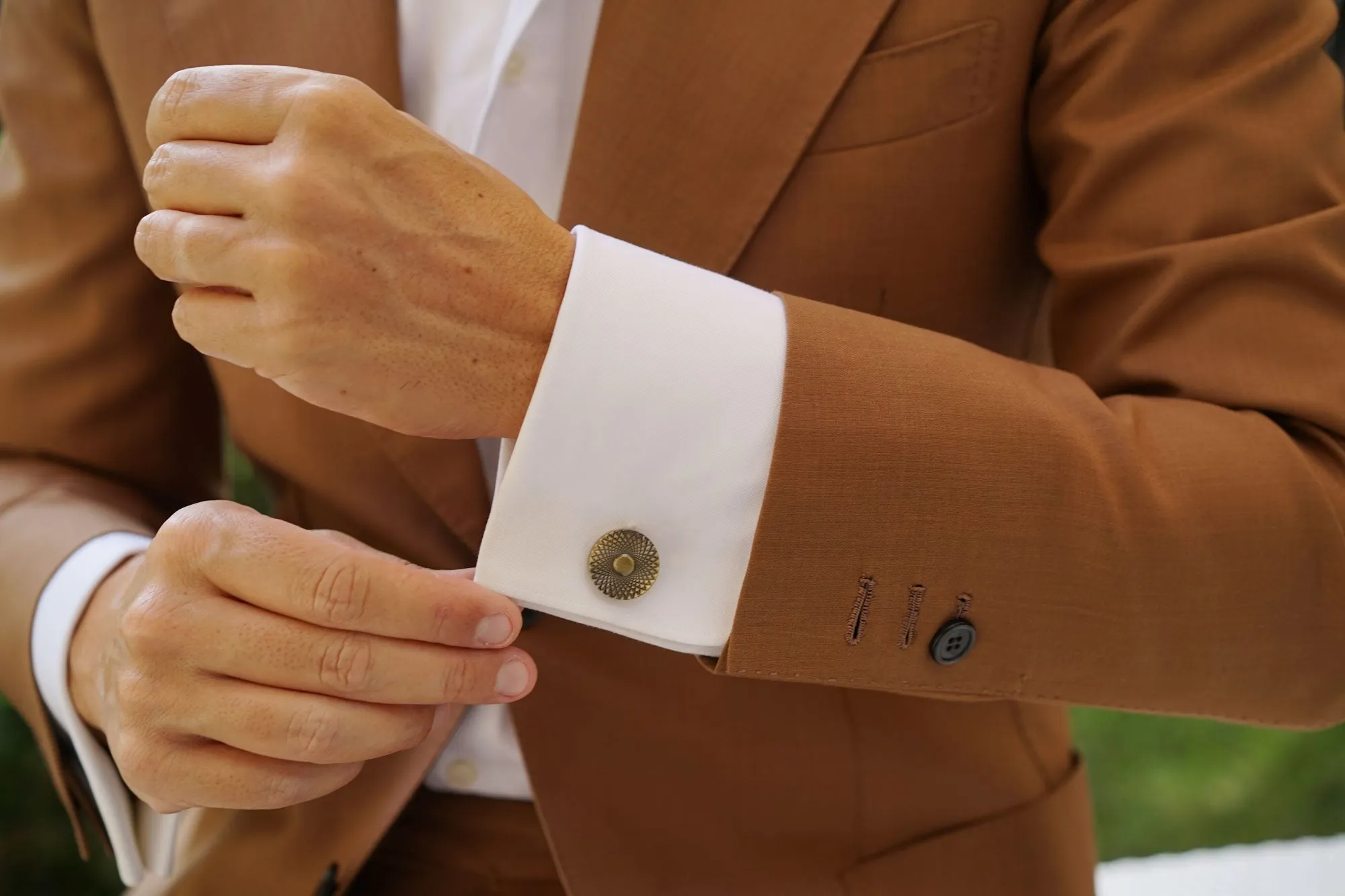 Royale Antique Brass Cufflinks