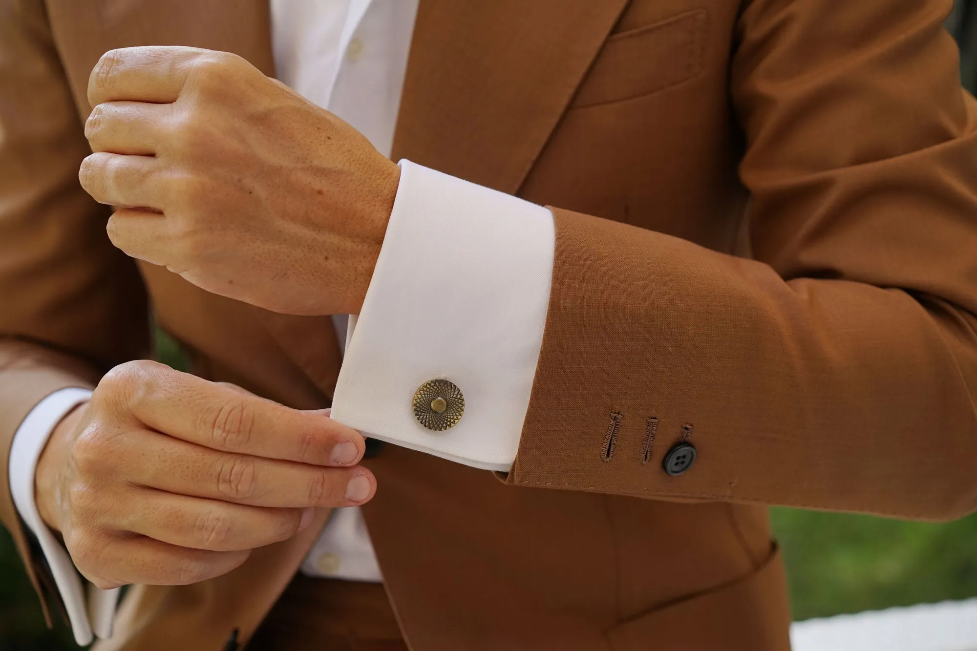 Royale Antique Brass Cufflinks