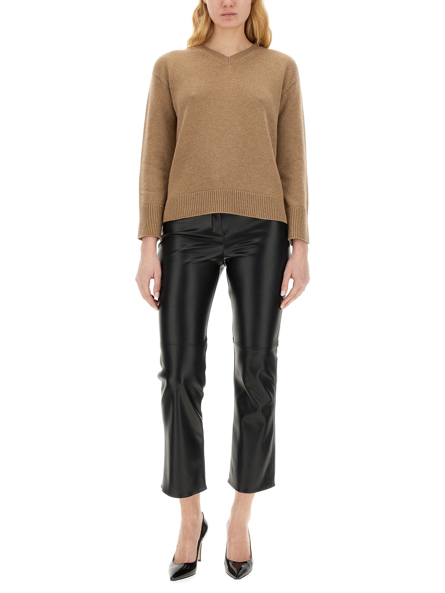 S MAX MARA    FAUX LEATHER SUBLIME PANTS