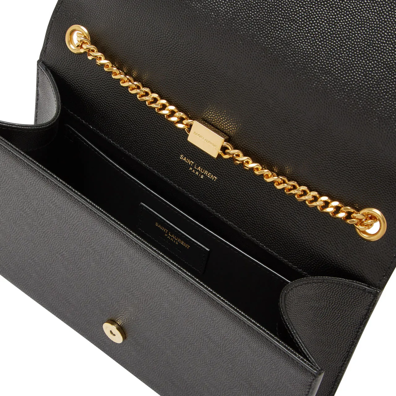 SAINT LAURENT Kate Medium Leather Shoulder Bag - BLACK