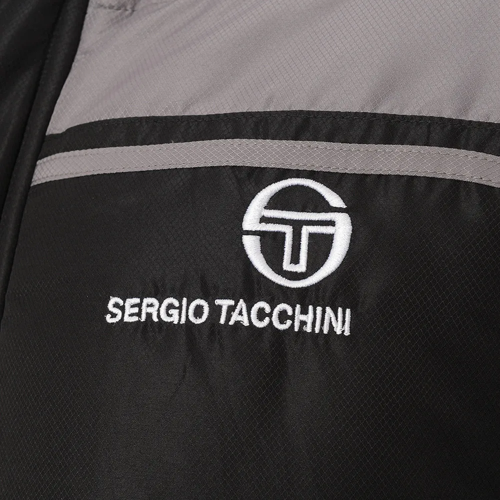 Sergio Tacchini Men's Black Logo Blocked Puffer