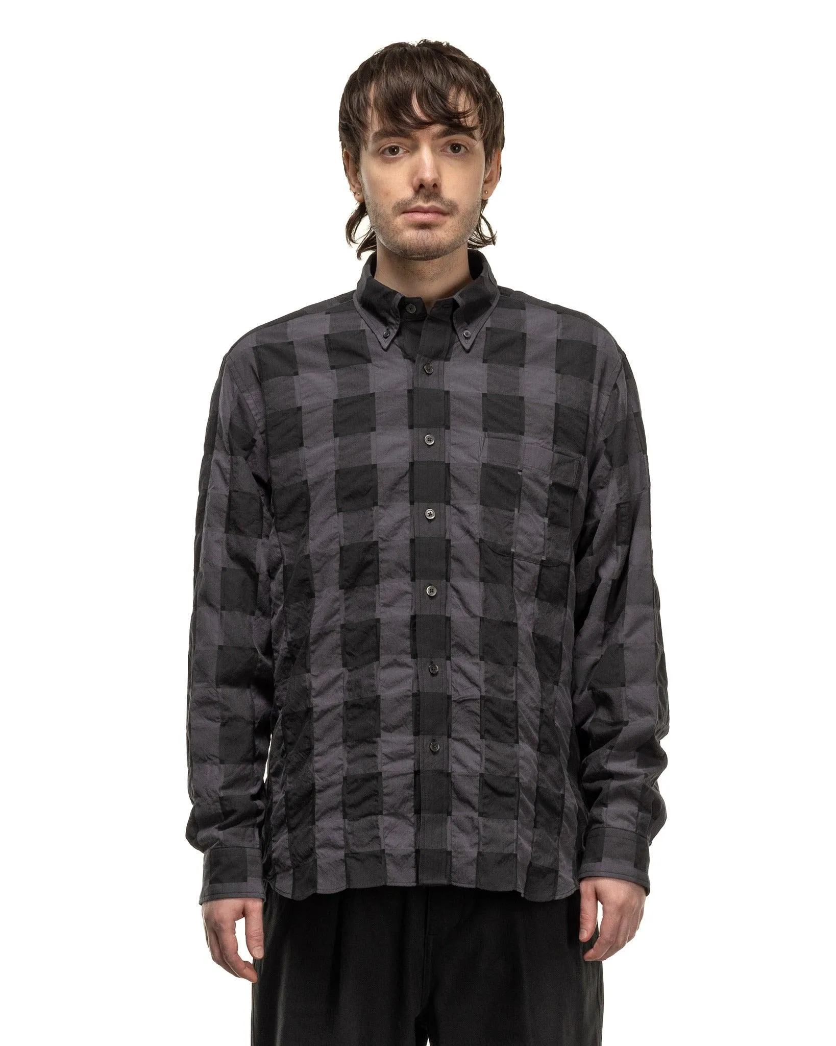 Sheer Check B.D Shirt Black