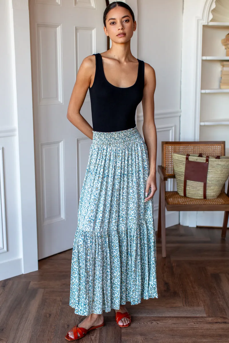 Shirred Skirt - Cypress