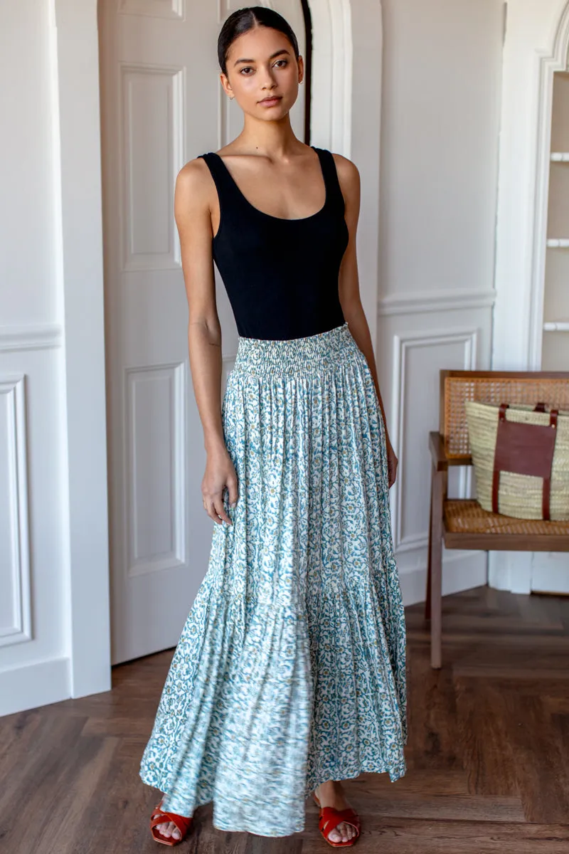 Shirred Skirt - Cypress