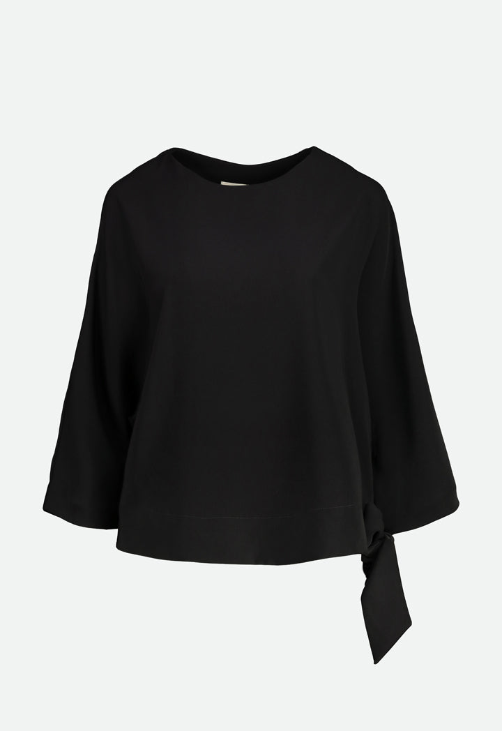 Side Tie Hem Blouse