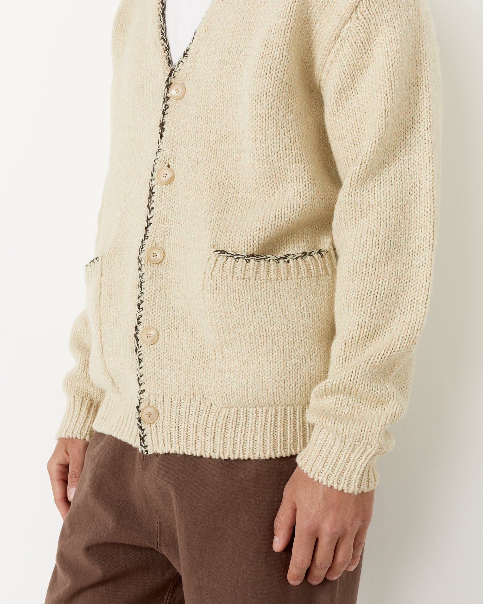 Silk Wool Camel Knit Cardigan