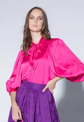 Silky Solid Blouse