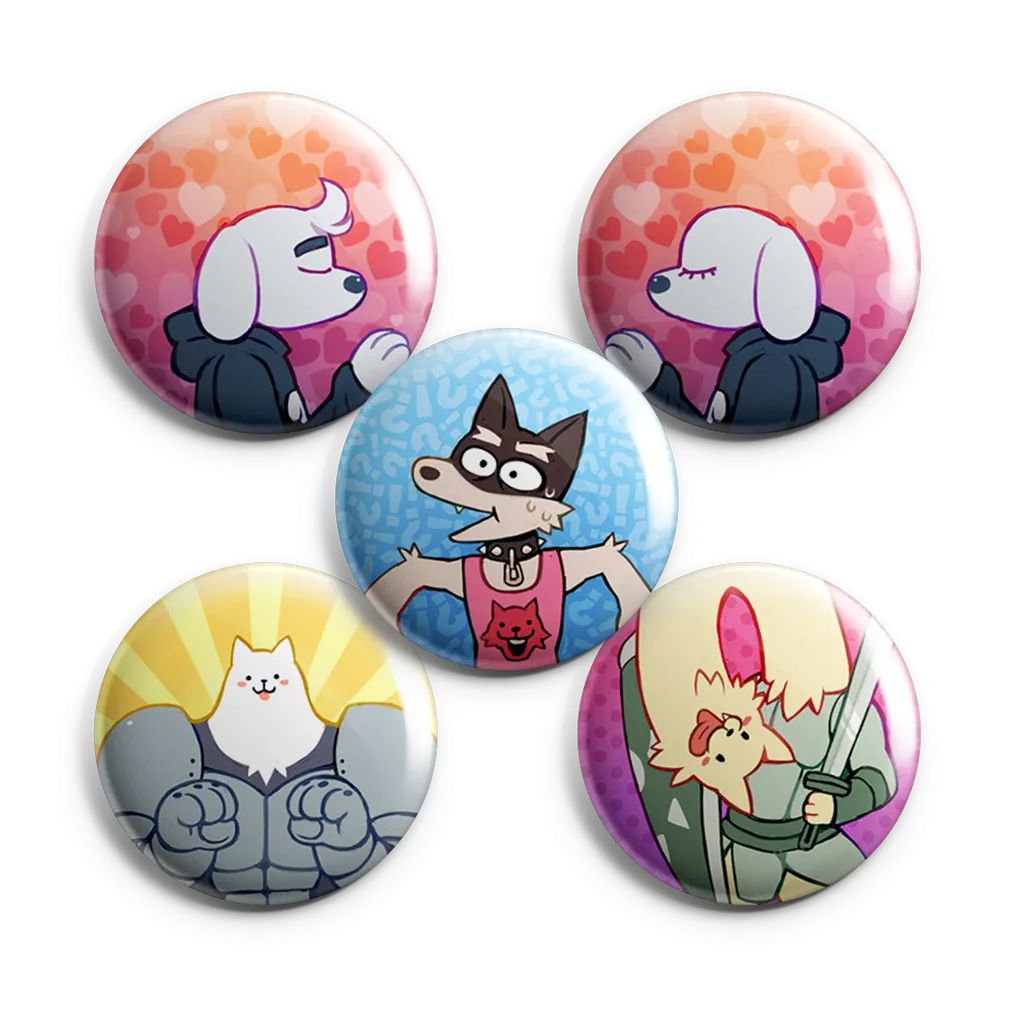 Snow Dogs Button Set