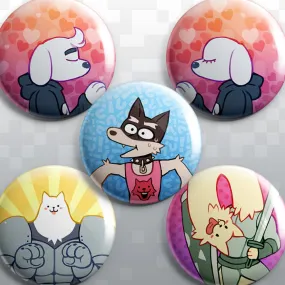 Snow Dogs Button Set