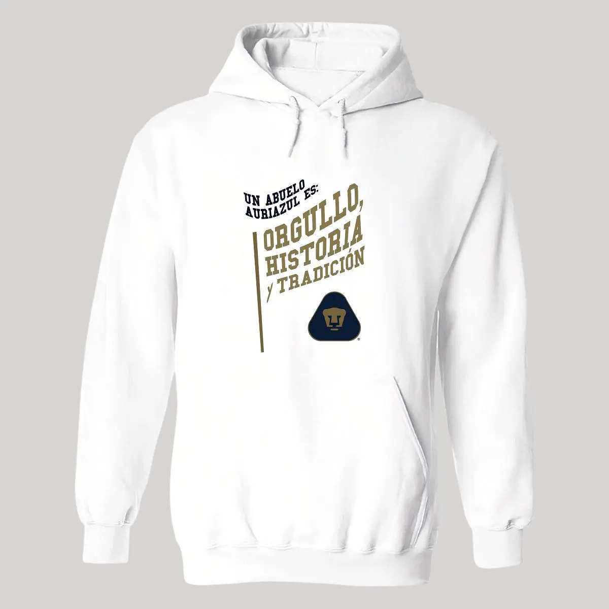 Sudadera Hombre Hoodie  Pumas UNAM Abuelo Auriazul