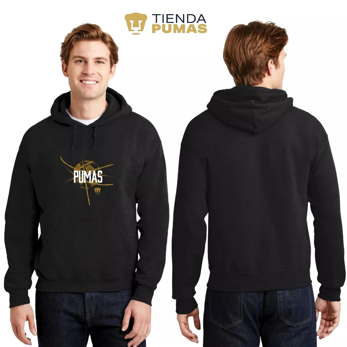 Sudadera Hombre Hoodie Pumas UNAM Balón