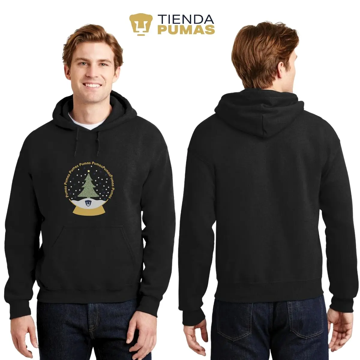 Sudadera Hombre Hoodie  Pumas UNAM Domo Nieve