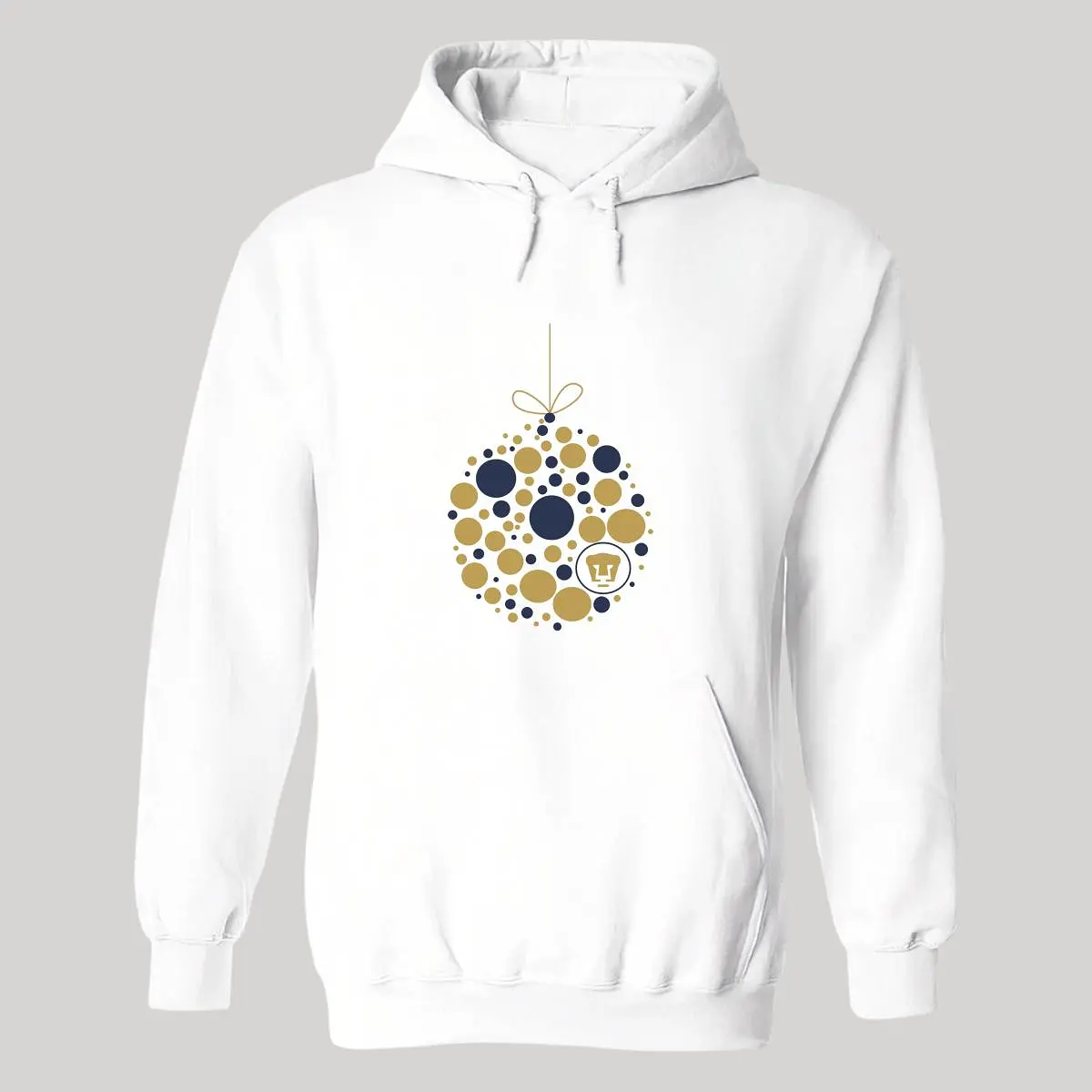 Sudadera Hombre Hoodie Pumas UNAM Esfera Navidad