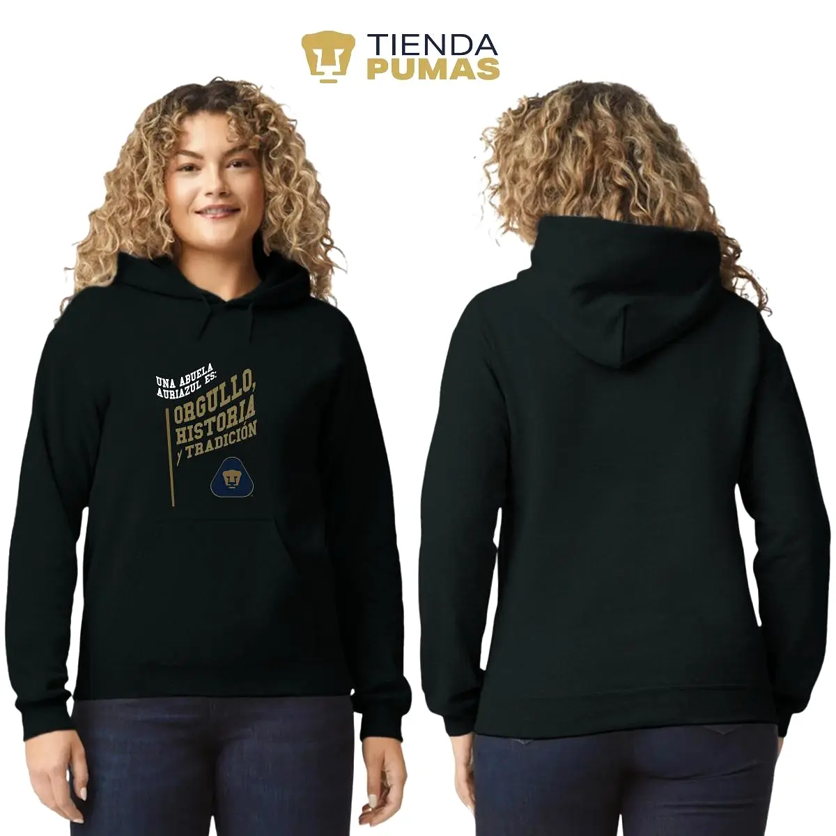 Sudadera Mujer Hoodie  Pumas UNAM Abuela Auriazul