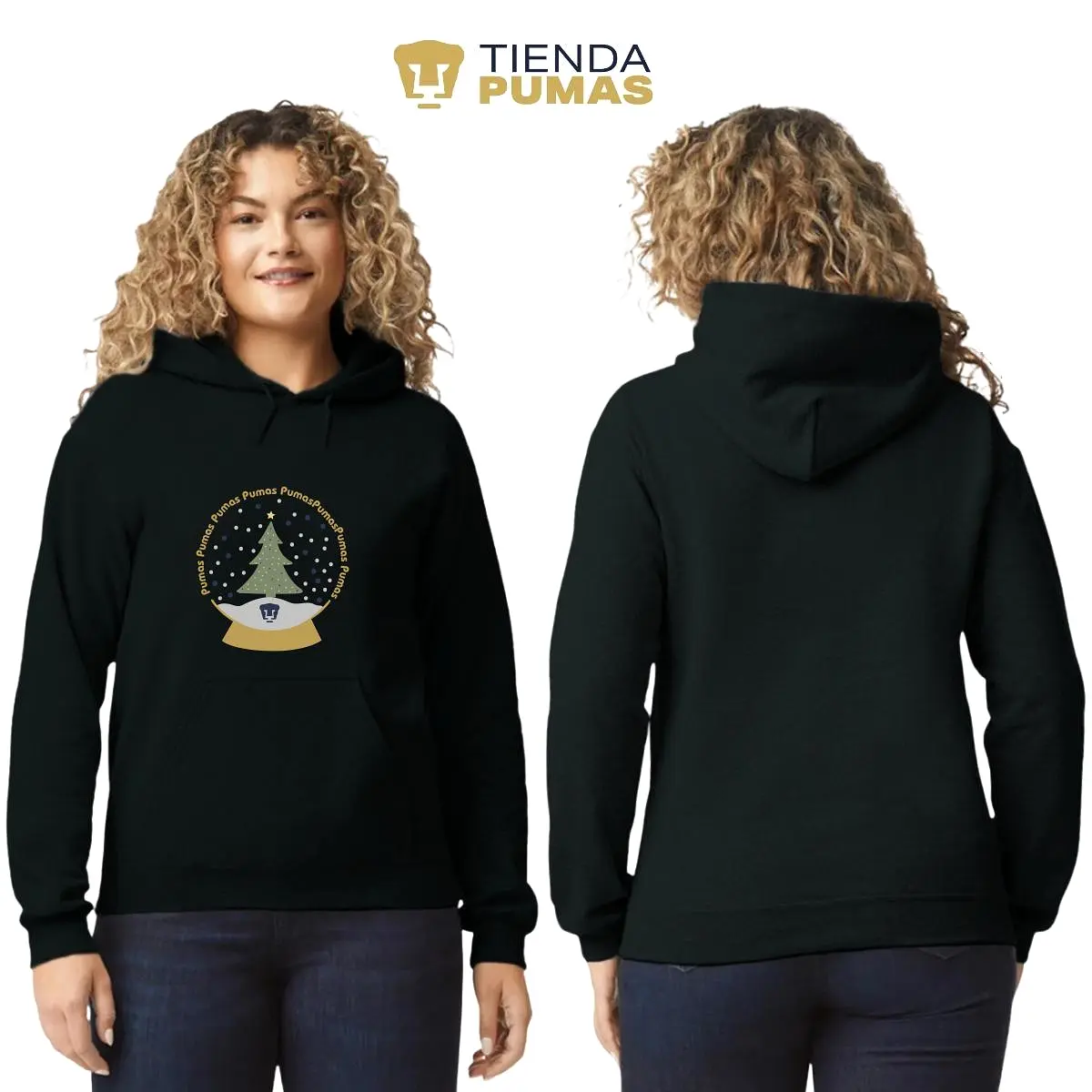 Sudadera Mujer Hoodie  Pumas UNAM Domo Nieve