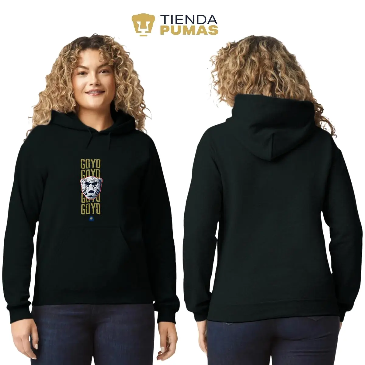 Sudadera Mujer Hoodie  Pumas UNAM Goyo Goyo