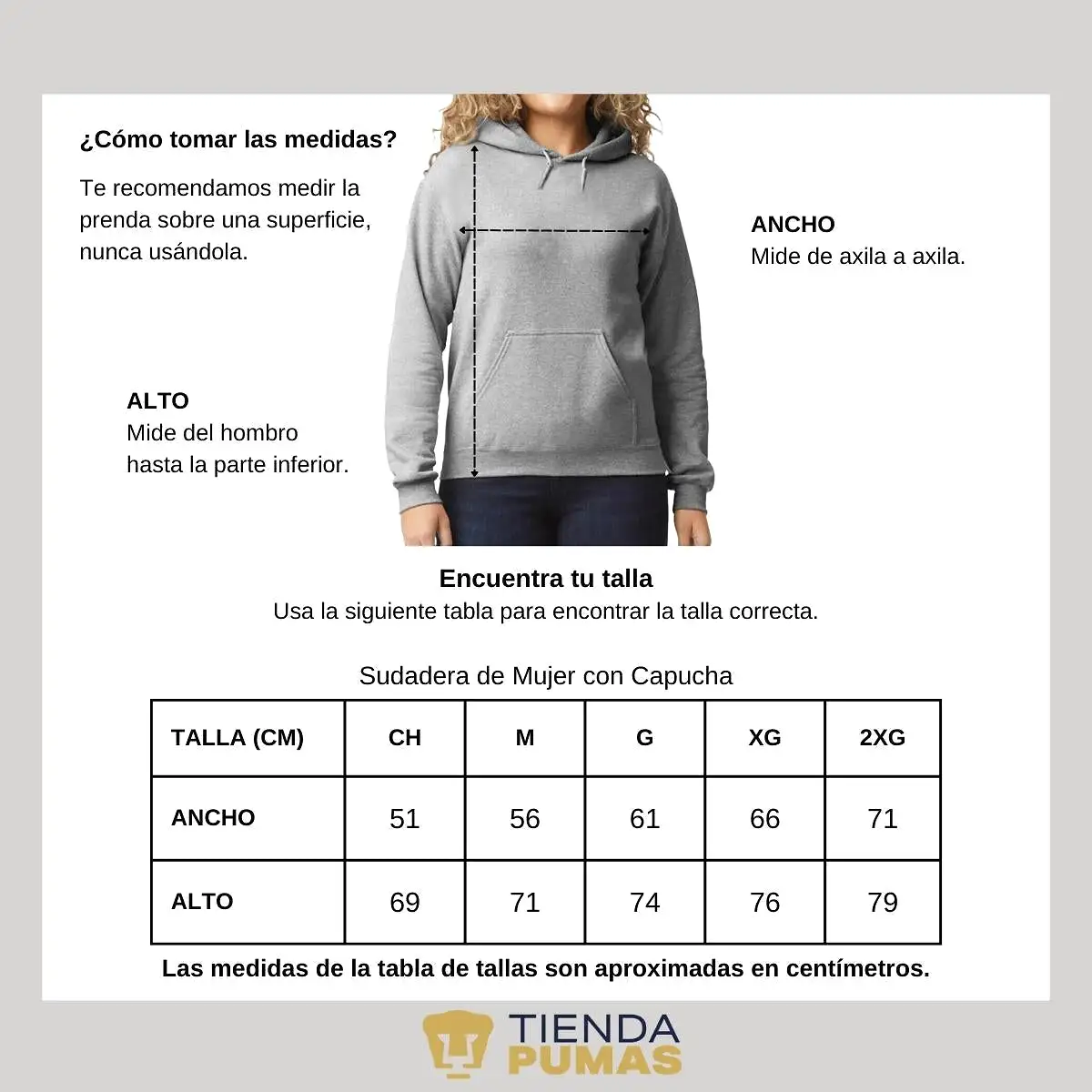 Sudadera Mujer Hoodie  Pumas UNAM Soy de Pumas